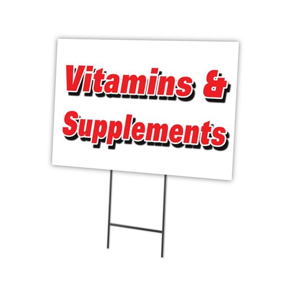 Vitamins & Supplements Yard & Stake outdoor plastic coroplast window, C-2436 Vitamins & Supplements